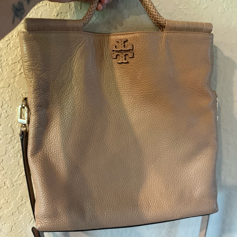 Tory Burch Beige Leather Tote